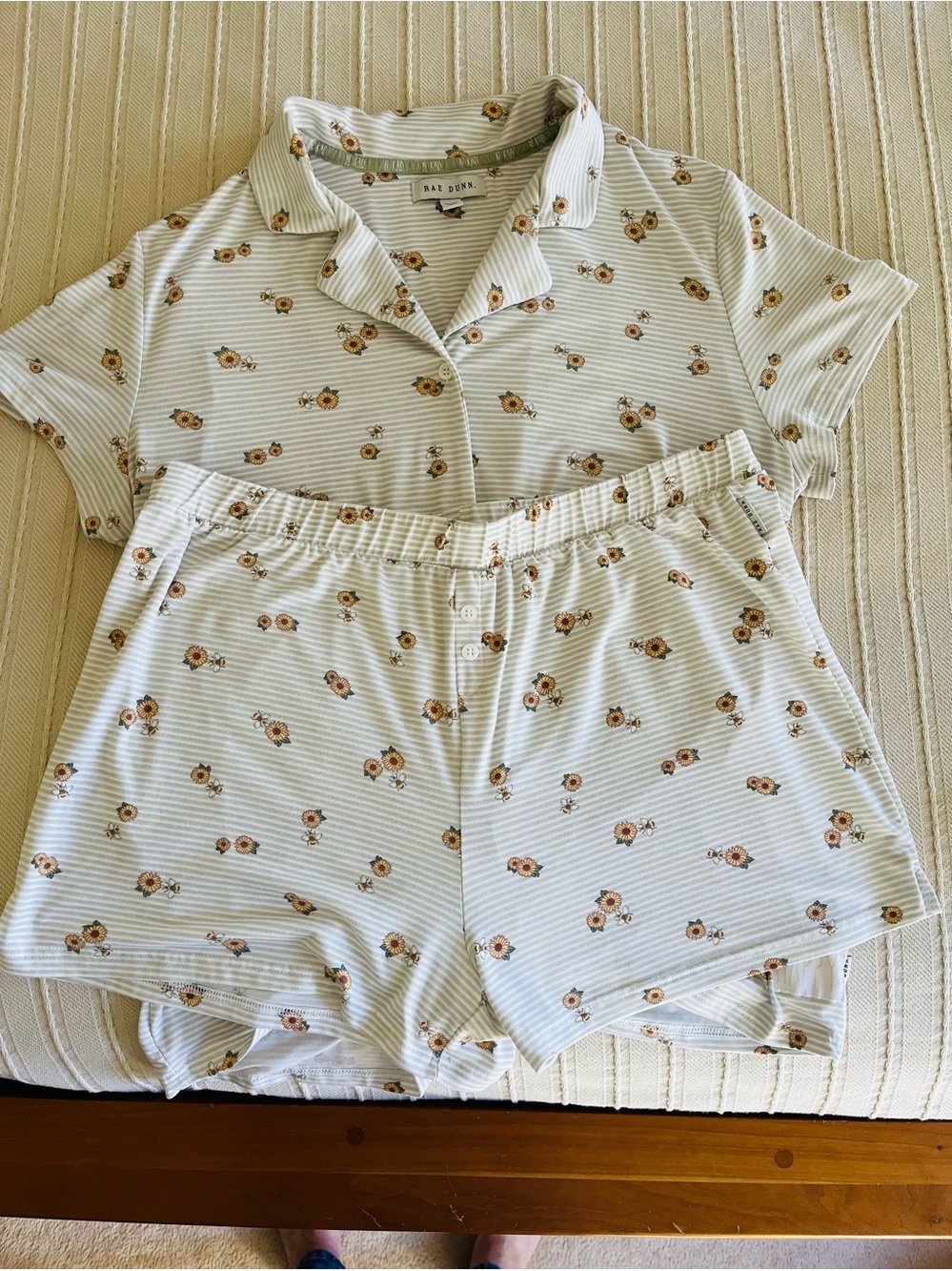 Rae Dunn PJs set bees/flowers